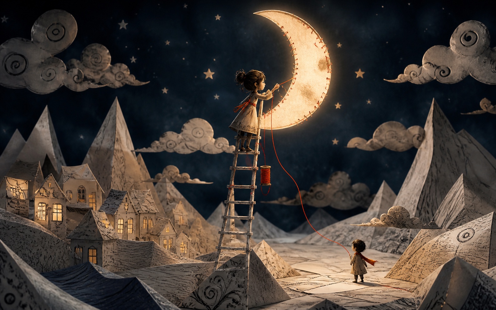 Paper Moon, animation AI film from Japan